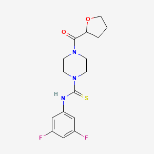 molecular formula C16H19F2N3O2S B4239462 N-(3,5-difluorophenyl)-4-(tetrahydrofuran-2-ylcarbonyl)piperazine-1-carbothioamide 