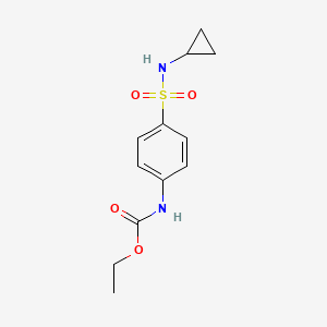 molecular formula C12H16N2O4S B4239468 ethyl N-[4-(cyclopropylsulfamoyl)phenyl]carbamate 