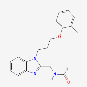 molecular formula C19H21N3O2 B4239500 N-({1-[3-(2-methylphenoxy)propyl]-1H-benzimidazol-2-yl}methyl)formamide 