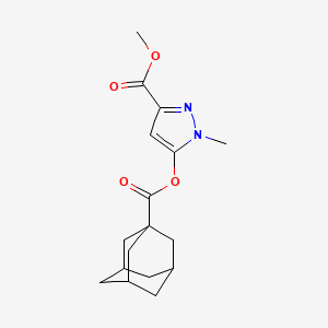 molecular formula C17H22N2O4 B4239540 Methyl 5-(adamantane-1-carbonyloxy)-1-methylpyrazole-3-carboxylate 