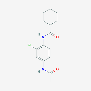 molecular formula C15H19ClN2O2 B4239543 N-(4-acetamido-2-chlorophenyl)cyclohexanecarboxamide 