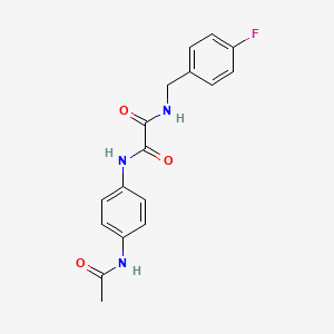 molecular formula C17H16FN3O3 B4239564 N'-(4-acetamidophenyl)-N-[(4-fluorophenyl)methyl]oxamide 