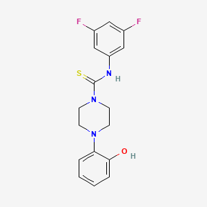 molecular formula C17H17F2N3OS B4239618 N-(3,5-difluorophenyl)-4-(2-hydroxyphenyl)piperazine-1-carbothioamide 