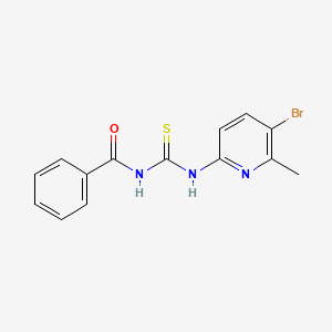 molecular formula C14H12BrN3OS B4239634 N-[(5-bromo-6-methylpyridin-2-yl)carbamothioyl]benzamide 