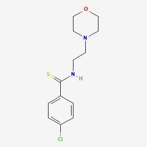molecular formula C13H17ClN2OS B4239659 4-chloro-N-(2-morpholin-4-ylethyl)benzenecarbothioamide 