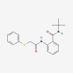 molecular formula C19H22N2O2S B4239684 N-TERT-BUTYL-2-[2-(PHENYLSULFANYL)ACETAMIDO]BENZAMIDE 