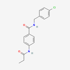 molecular formula C17H17ClN2O2 B4239703 N-(4-chlorobenzyl)-4-(propanoylamino)benzamide 