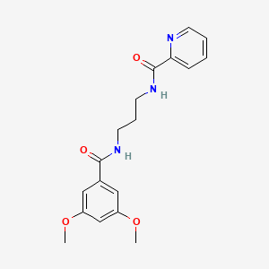 molecular formula C18H21N3O4 B4239871 N-[3-[(3,5-dimethoxybenzoyl)amino]propyl]pyridine-2-carboxamide 