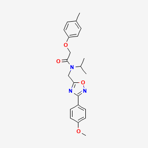 molecular formula C22H25N3O4 B4239891 N-{[3-(4-methoxyphenyl)-1,2,4-oxadiazol-5-yl]methyl}-2-(4-methylphenoxy)-N-(propan-2-yl)acetamide 