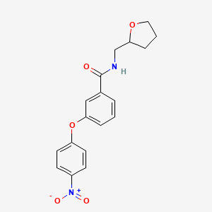 molecular formula C18H18N2O5 B4239906 3-(4-NITROPHENOXY)-N~1~-(TETRAHYDRO-2-FURANYLMETHYL)BENZAMIDE 