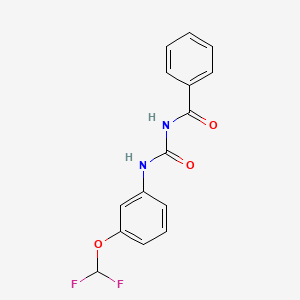 molecular formula C15H12F2N2O3 B4239923 N-[[3-(difluoromethoxy)phenyl]carbamoyl]benzamide 