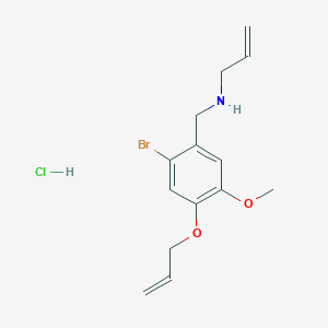 molecular formula C14H19BrClNO2 B4239936 N-[(2-bromo-5-methoxy-4-prop-2-enoxyphenyl)methyl]prop-2-en-1-amine;hydrochloride 