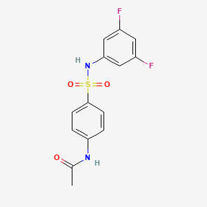 molecular formula C14H12F2N2O3S B4240075 N-[4-[(3,5-difluorophenyl)sulfamoyl]phenyl]acetamide 