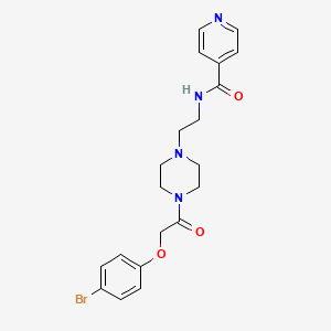 molecular formula C20H23BrN4O3 B4240126 N-[2-[4-[2-(4-bromophenoxy)acetyl]piperazin-1-yl]ethyl]pyridine-4-carboxamide 