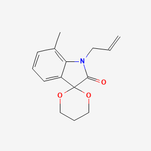 molecular formula C15H17NO3 B4240147 7'-Methyl-1'-prop-2-enylspiro[1,3-dioxane-2,3'-indole]-2'-one 