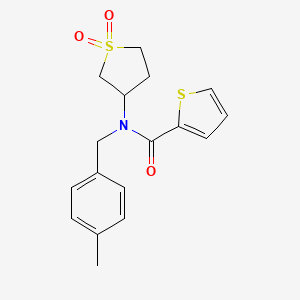molecular formula C17H19NO3S2 B4240205 N-(1,1-dioxidotetrahydrothiophen-3-yl)-N-(4-methylbenzyl)thiophene-2-carboxamide 