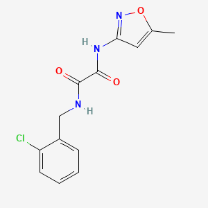 molecular formula C13H12ClN3O3 B4240259 N-[(2-chlorophenyl)methyl]-N'-(5-methyl-1,2-oxazol-3-yl)oxamide 