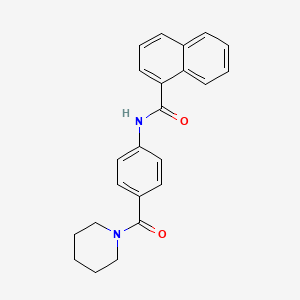 molecular formula C23H22N2O2 B4240397 N-[4-(piperidine-1-carbonyl)phenyl]naphthalene-1-carboxamide 