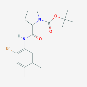 molecular formula C18H25BrN2O3 B424121 Tert-butyl 2-[(2-bromo-4,5-dimethylphenyl)carbamoyl]pyrrolidine-1-carboxylate 