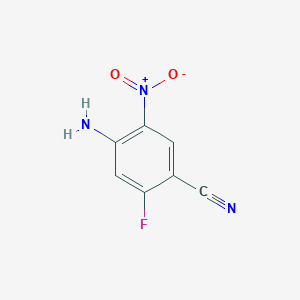 molecular formula C7H4FN3O2 B042428 4-Amino-2-fluoro-5-nitrobenzonitrile CAS No. 143151-03-5