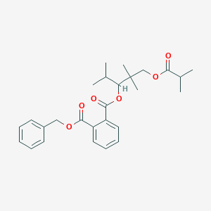 molecular formula C27H34O6 B042430 Benzyl (1-(isobutyryloxy)-2,2,4-trimethylpentan-3-yl) phthalate CAS No. 16883-83-3