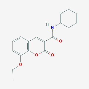 molecular formula C18H21NO4 B4243242 N-cyclohexyl-8-ethoxy-2-oxo-2H-chromene-3-carboxamide 