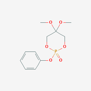 molecular formula C11H15O6P B042440 5,5-Dimethoxy-2-phenoxy-1,3,2-dioxaphosphorinane 2-Oxide CAS No. 231280-23-2
