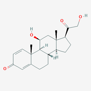 molecular formula C₂₁H₂₀D₈O₄ B042441 Pregna-1,4-diene-3,20-dione, 11,21-dihydroxy-, (11beta)- CAS No. 13479-38-4
