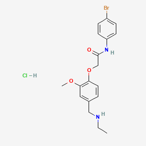 molecular formula C18H22BrClN2O3 B4244484 N-(4-bromophenyl)-2-{4-[(ethylamino)methyl]-2-methoxyphenoxy}acetamide hydrochloride 