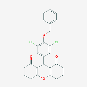molecular formula C26H22Cl2O4 B424497 9-[4-(benzyloxy)-3,5-dichlorophenyl]-3,4,5,6,7,9-hexahydro-1H-xanthene-1,8(2H)-dione 