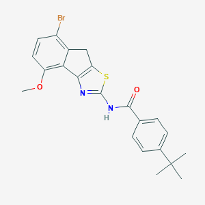 molecular formula C22H21BrN2O2S B424520 N-{7-BROMO-4-METHOXY-8H-INDENO[1,2-D][1,3]THIAZOL-2-YL}-4-TERT-BUTYLBENZAMIDE 