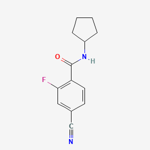 molecular formula C13H13FN2O B4245484 4-cyano-N-cyclopentyl-2-fluorobenzamide 
