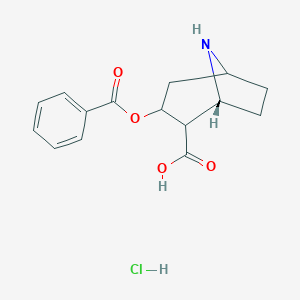 molecular formula C15H18ClNO4 B042456 苯甲酰去甲诺可卡因盐酸盐 CAS No. 60426-41-7