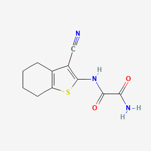 molecular formula C11H11N3O2S B4245643 N'-(3-cyano-4,5,6,7-tetrahydro-1-benzothiophen-2-yl)oxamide 