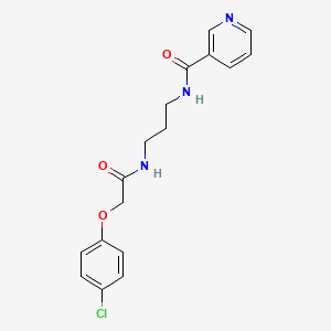 molecular formula C17H18ClN3O3 B4245816 N-(3-{[2-(4-chlorophenoxy)acetyl]amino}propyl)nicotinamide 