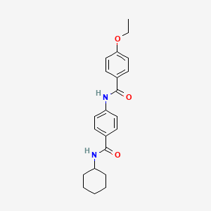 molecular formula C22H26N2O3 B4246009 N-{4-[(cyclohexylamino)carbonyl]phenyl}-4-ethoxybenzamide 