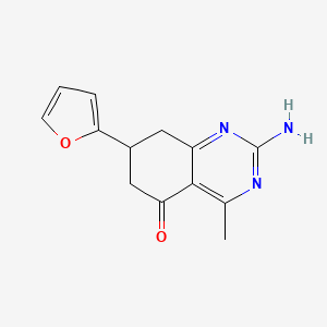 molecular formula C13H13N3O2 B4246023 2-amino-7-(furan-2-yl)-4-methyl-7,8-dihydroquinazolin-5(6H)-one 