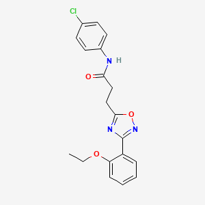 molecular formula C19H18ClN3O3 B4246086 N-(4-chlorophenyl)-3-[3-(2-ethoxyphenyl)-1,2,4-oxadiazol-5-yl]propanamide 