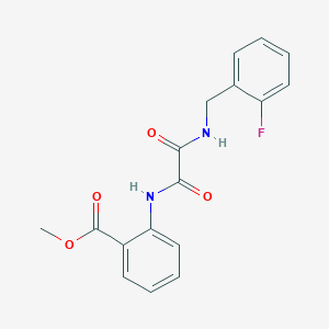molecular formula C17H15FN2O4 B4246199 methyl 2-{[[(2-fluorobenzyl)amino](oxo)acetyl]amino}benzoate 