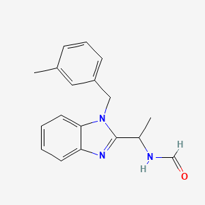 molecular formula C18H19N3O B4246215 N-{1-[1-(3-methylbenzyl)-1H-benzimidazol-2-yl]ethyl}formamide 