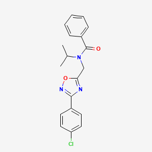 molecular formula C19H18ClN3O2 B4246574 N-{[3-(4-chlorophenyl)-1,2,4-oxadiazol-5-yl]methyl}-N-(propan-2-yl)benzamide 