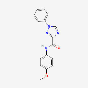 molecular formula C16H14N4O2 B4246846 N-(4-methoxyphenyl)-1-phenyl-1H-1,2,4-triazole-3-carboxamide 