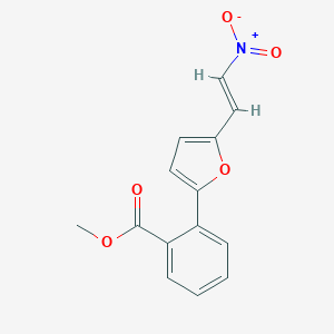 molecular formula C14H11NO5 B424727 methyl 2-(5-{2-nitrovinyl}-2-furyl)benzoate 