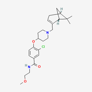 molecular formula C25H35ClN2O3 B4247883 3-chloro-4-[(1-{[(1R,5S)-6,6-dimethylbicyclo[3.1.1]hept-2-en-2-yl]methyl}-4-piperidinyl)oxy]-N-(2-methoxyethyl)benzamide 