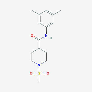 molecular formula C15H22N2O3S B424954 N-(3,5-dimethylphenyl)-1-methylsulfonylpiperidine-4-carboxamide CAS No. 593263-65-1