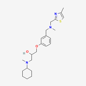 molecular formula C23H35N3O2S B4249708 1-[cyclohexyl(methyl)amino]-3-[3-({methyl[(4-methyl-1,3-thiazol-2-yl)methyl]amino}methyl)phenoxy]-2-propanol 
