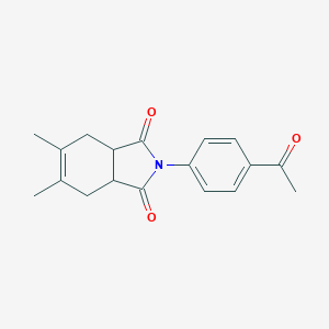 molecular formula C18H19NO3 B424978 2-(4-acetylphenyl)-5,6-dimethyl-3a,4,7,7a-tetrahydro-1H-isoindole-1,3(2H)-dione 