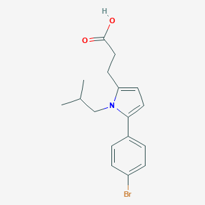 molecular formula C17H20BrNO2 B425084 3-[5-(4-bromophenyl)-1-(2-methylpropyl)-1H-pyrrol-2-yl]propanoic acid 