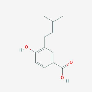 molecular formula C12H14O3 B042509 4-Hydroxy-3-(3-methylbut-2-en-1-yl)benzoic acid CAS No. 1138-41-6
