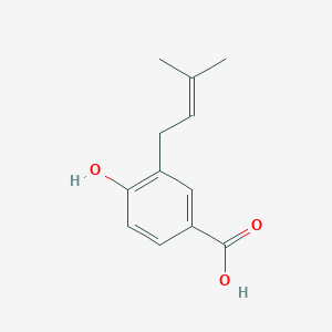 molecular formula C12H14O3 B042509 3-Dimethylallyl-4-hydroxybenzoic acid CAS No. 1138-41-6